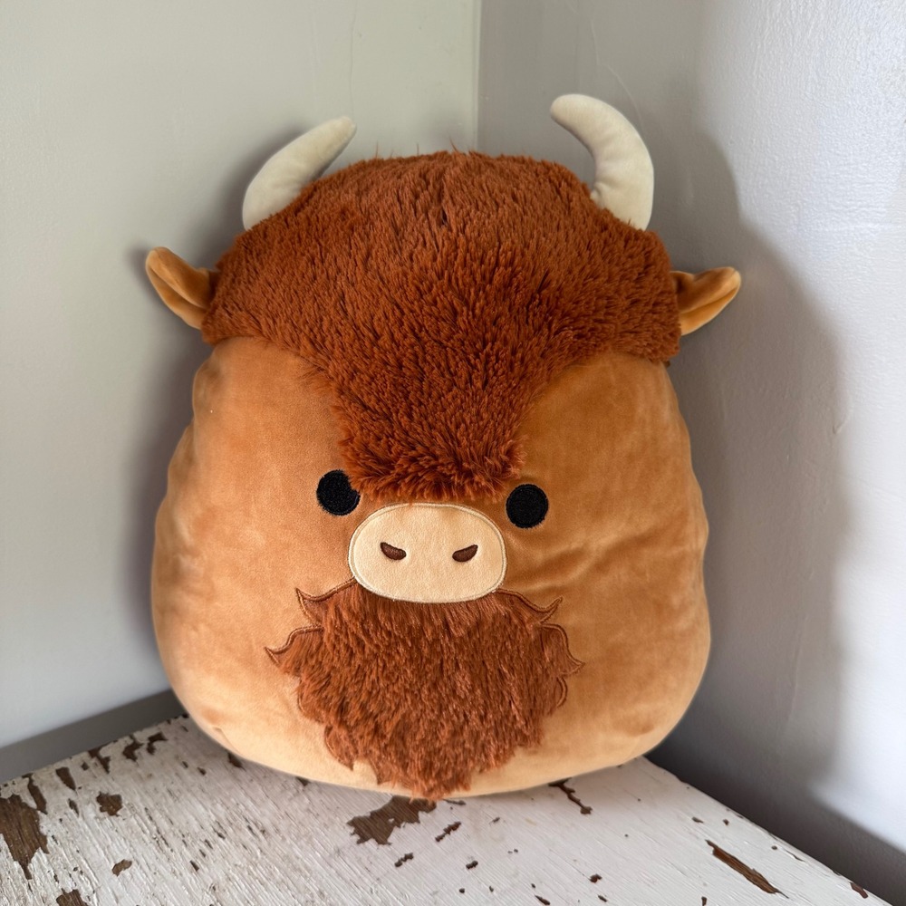 Squishmallow Dunkie the Bison Plush 12" Brown Stuffed Animal Pillow Soft Toy